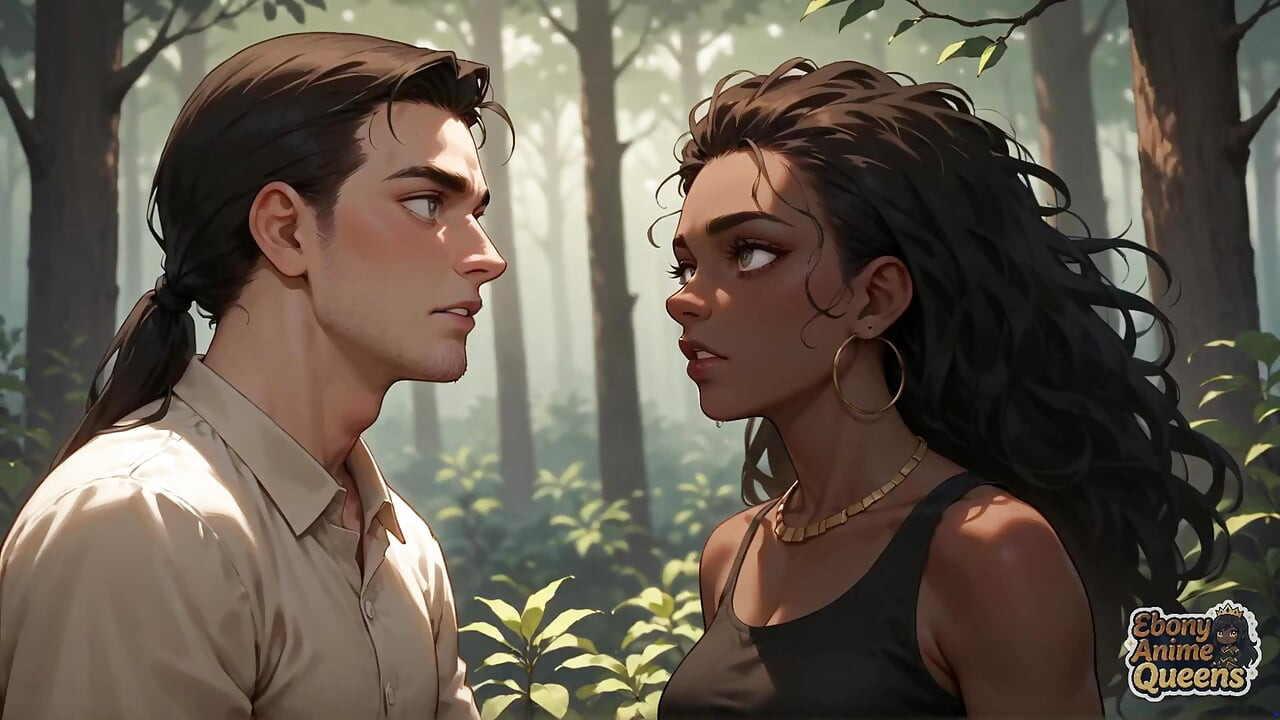 A Sizzling Scorching Dark-hued Honey Is Having a Insane Woods Sex with a Cum Splash. It's the Best Dark-hued XXX Porn!