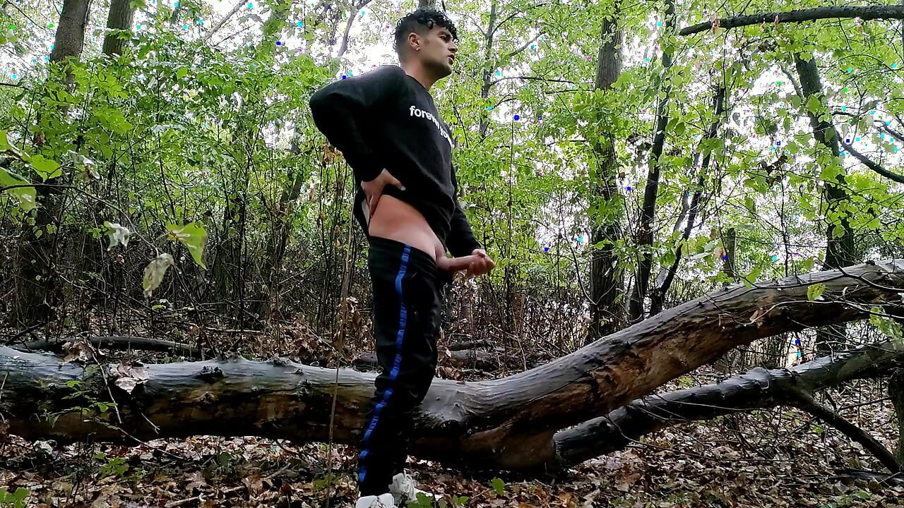 Intense Masturbation - 2 Cumshots, Second Cumshot Bigger Than First - Rainy Day Cum in Forest