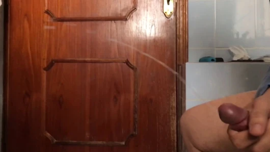massive cumshot after a long session of edging