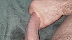 Masturbating my hard ugly hairy cock