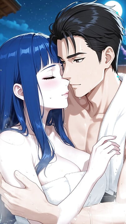 O ex entra na jacuzzi, seduz ela e Hinata acaba se reconciliando com uma foda intensa - conteúdo gerado por IA
