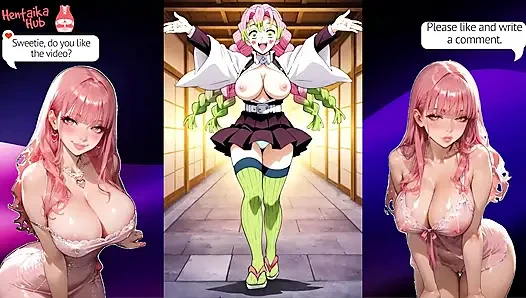 2d hentai compilation with hot bitch Mitsuri Kanroji pillar of love from anime Blade cleaving demons.