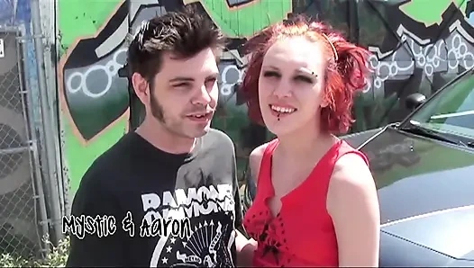 Amateur redhead take a big cock