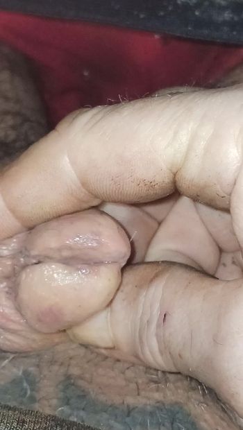 Finger fucking my cockhead