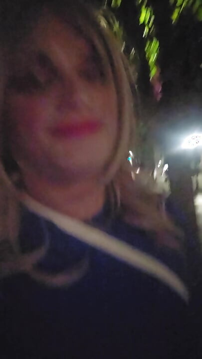 Sissy has to walk home with a huge load of cum of her face, humiliating cumwalk