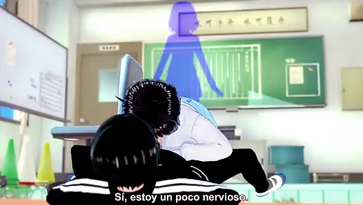 Fucking his best friend's mother in the Hentai office