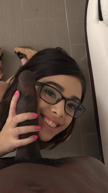 Captivating moment from "Teen Harmony Wonder first big black cock interracial"
