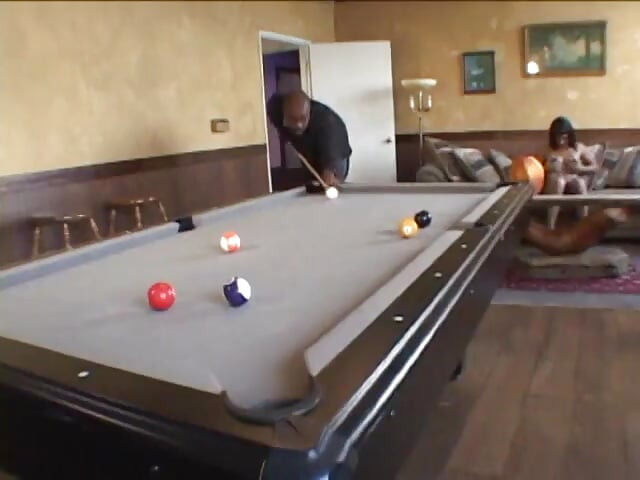 Beautiful ebony babe gets anal drilling in bed