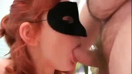 Big hairy pig in sexy red air milf