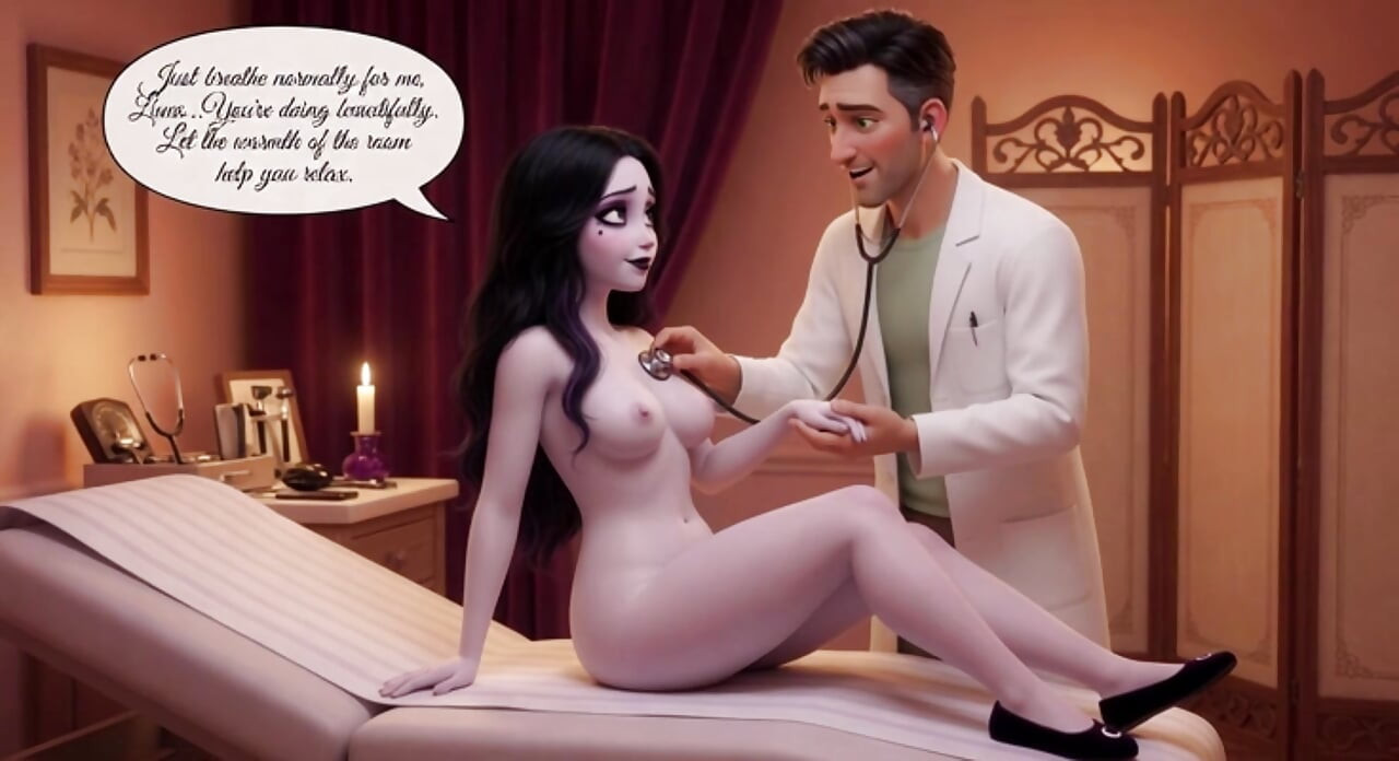Luna's Sensual First Checkup Gothic Beauty Awakens in Her Doctor's Caring Hands (AI generated)