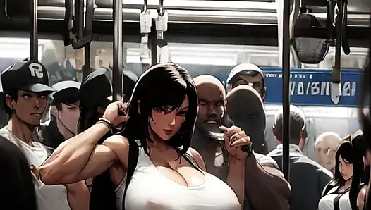 Tifa's Incredible Tits Get Noticed On The Midgar Train