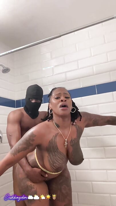 Big titty big booty Sex Goddess gets fuck hard in shower!