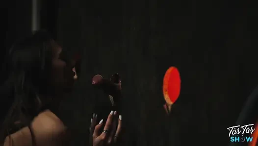 Gorgeous Brunette gets Fucked by a Stranger in the Club - Glory Hole