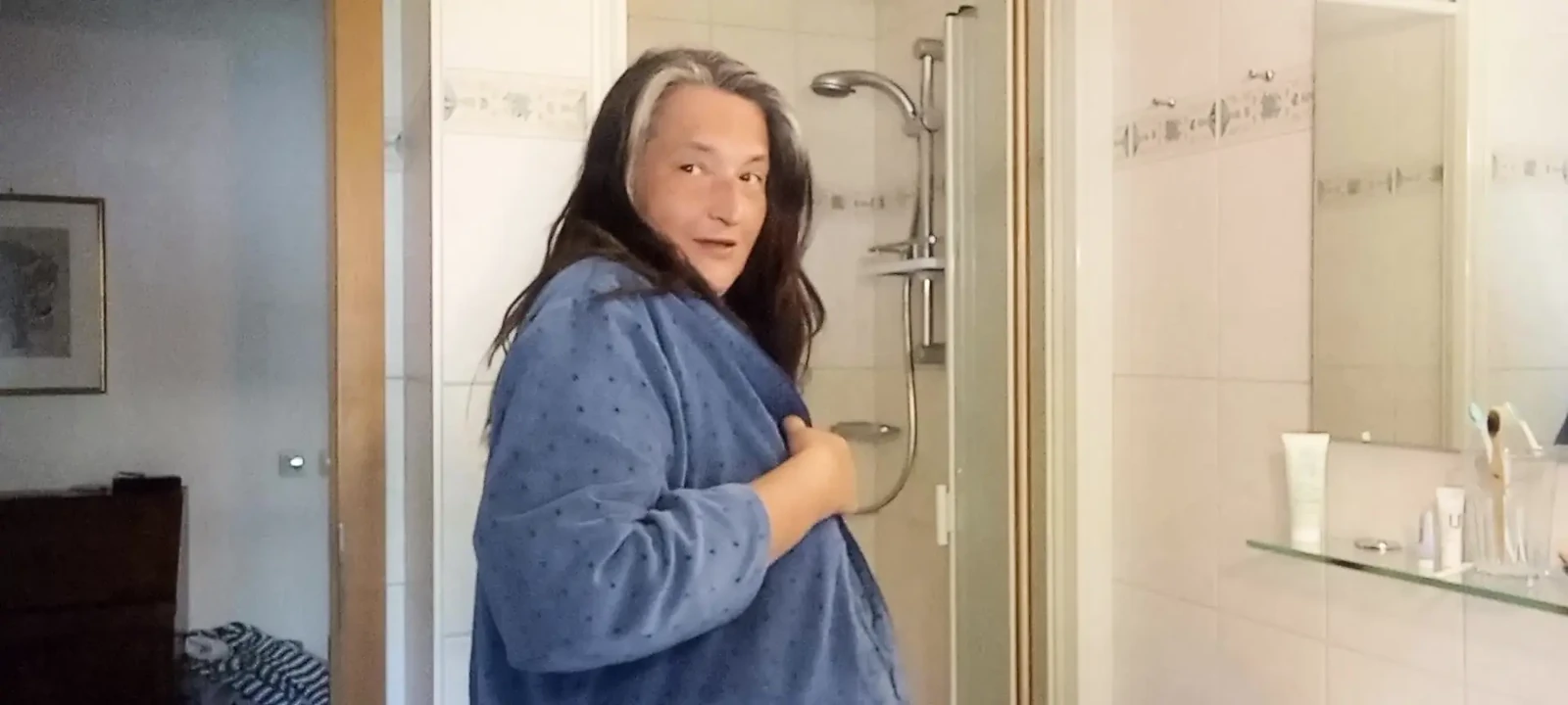 Shower on. Excuses off. Mature German