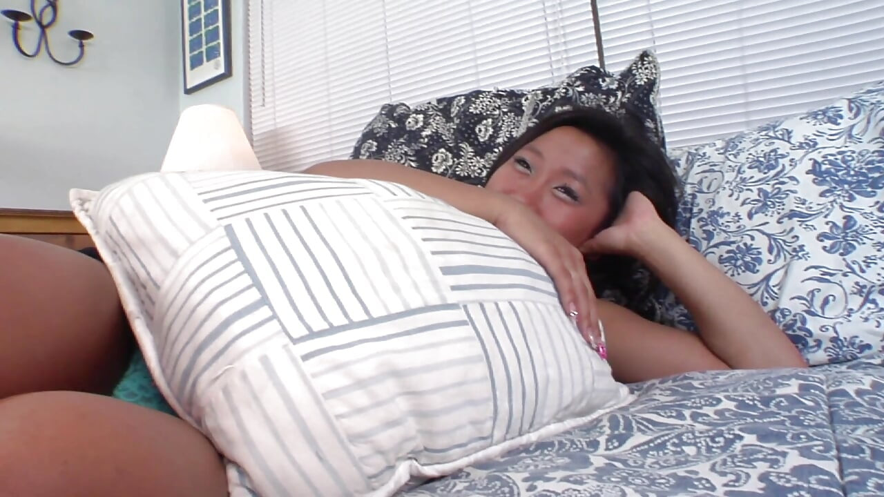 Pretty asian teen slammed in pov