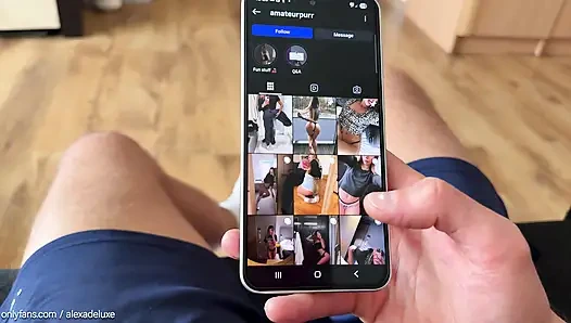 My Hot Roommate caught me Gooning on her IG pics, she ended up Riding my Dick POV