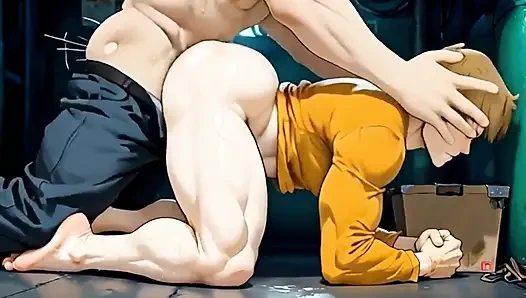 Iowa çiftlik çocuğu twink arkadaşlarımın sıkı küçük göt deliklerini yiyorum. Yaoia Hentai Animasyon.