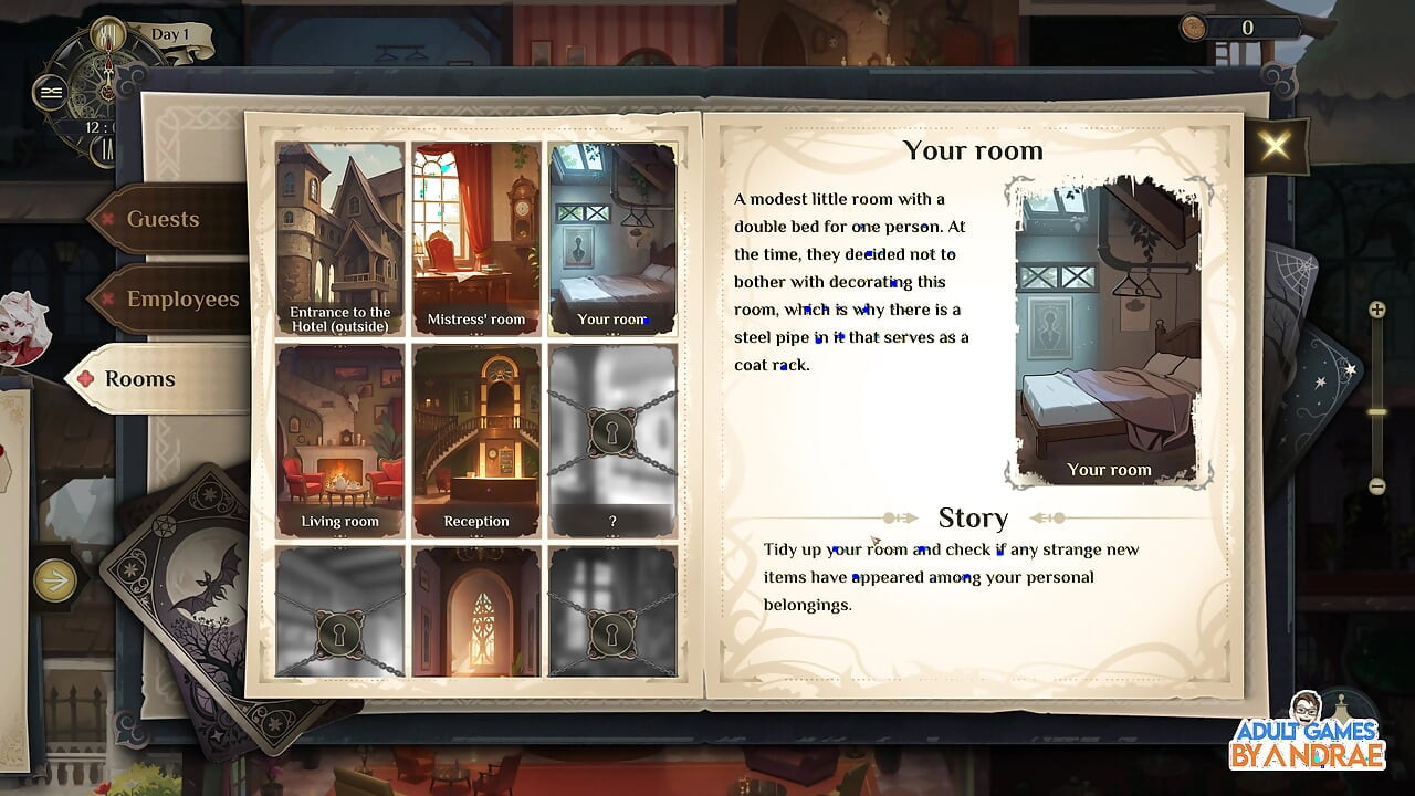 Hotel Tales Gameplay Part 2 - Exploring the Living Hotel and Meeting the Huntress Griselda