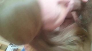 Chubby Wife Sucking and swallow the load