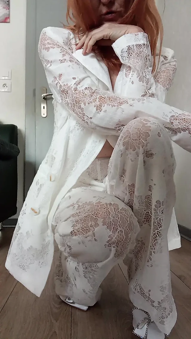 All in white