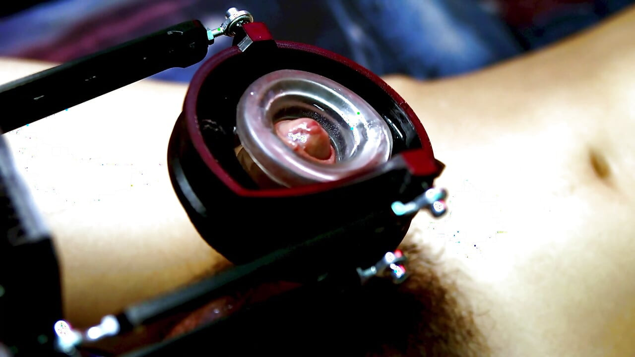 Training my dick again. Jerk off machine.