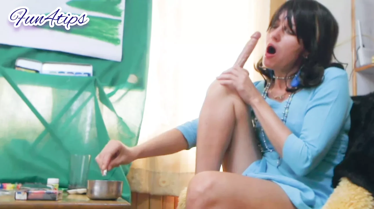 Smoking And Sucking Dildo As Well.