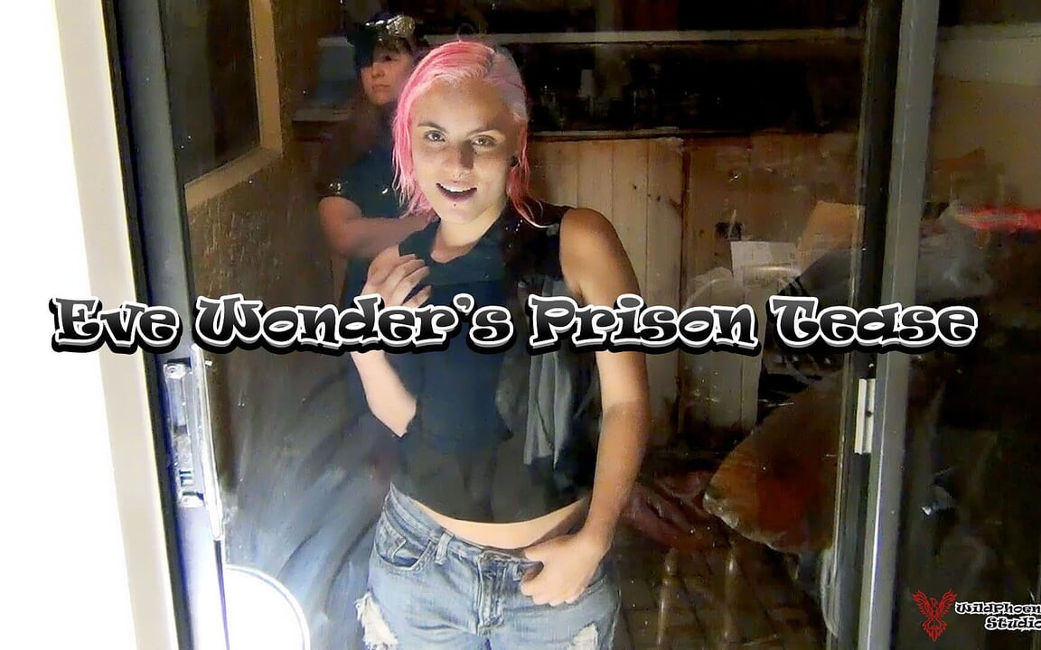 Eve Wonder's Prison Provocação: Peitos no Vidro &masturbação atrás das grades