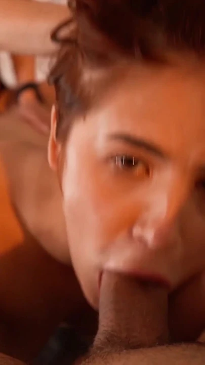 Fucked Redhead Slut with a Strapon - Threesome Fuck