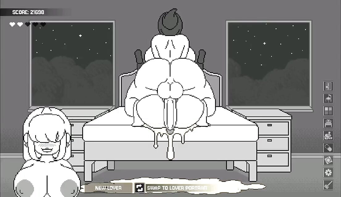 The most crazy futanari game - wife's bedroom gameplay