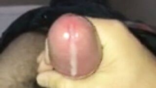 Wanking cock with girth
