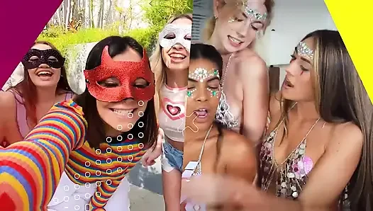 Bffs - keisha grey dan pacar nakalnya dengan bikini liar di musim panas di tepi kolam renang