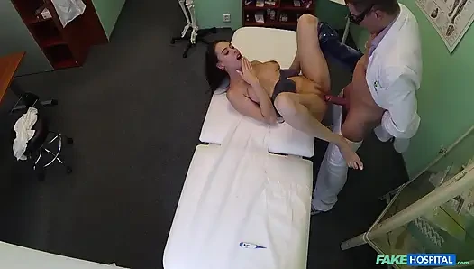 Fake Hospital - Pretty Patient Prepped for Doctor's Oral Medication: a Hot Hospital Encounter