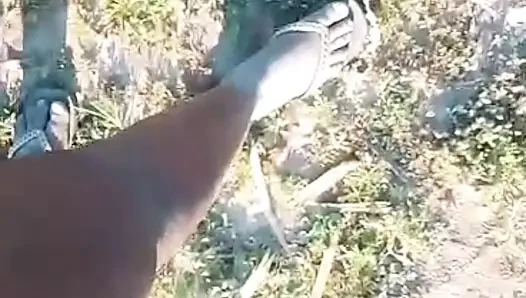 African amateur naked in the bush