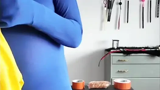 Cage bondage, crop spanking orgasmen, Zentai Layering