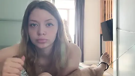 Dominatrix Makes Him Beg: Lost Bet Handjob, Blowjob & Grind
