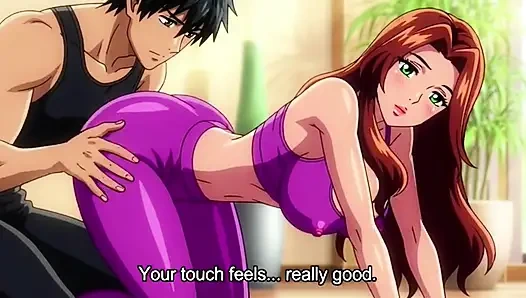 Yoga trainer seduce big tits milf end with creampie her pussy