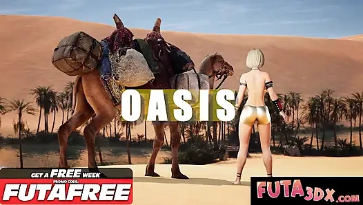 FUTA3DX - Hot Big Dicked Babe Fucks Her Gf In Desert