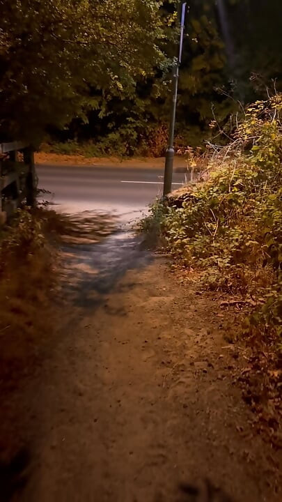 Kle av seg med tanke på trafikken og gå naken i veien