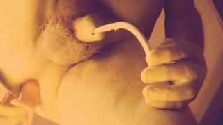 Gejowska transseksualna zabawka brzmiąca cewki moczowej i analna wtyczka dildo