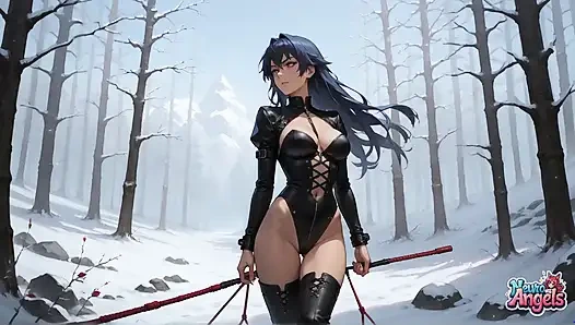 Snowy Rose Orgasm: Winter Warrior's Wet Climax