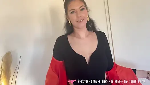 Vends-ta-culotte - Delicious amateur blowjob in POV with cumshot on the tits