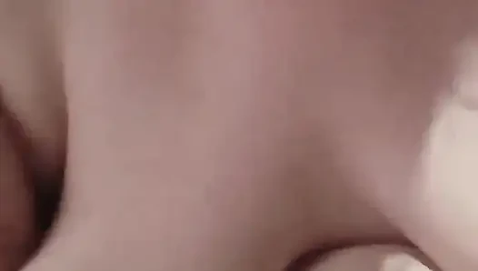 With a Big Splat Dripping to Her Ass