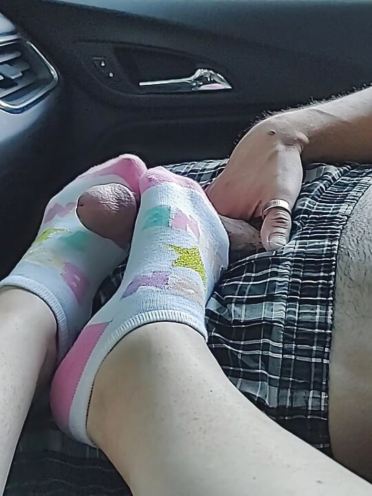 Footjob Sockjob With Girls Ankle Socks - Cum On Socks