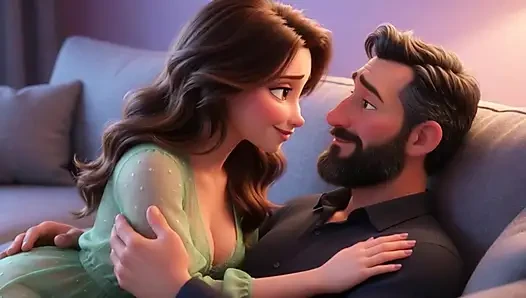 Beautiful neighbor's passionate touch helps married man rediscover desire saving his failing marriage (AI generated)