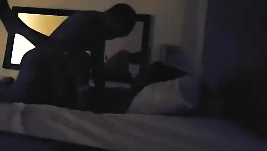 Fucks hard, moans and screams a lot in low light