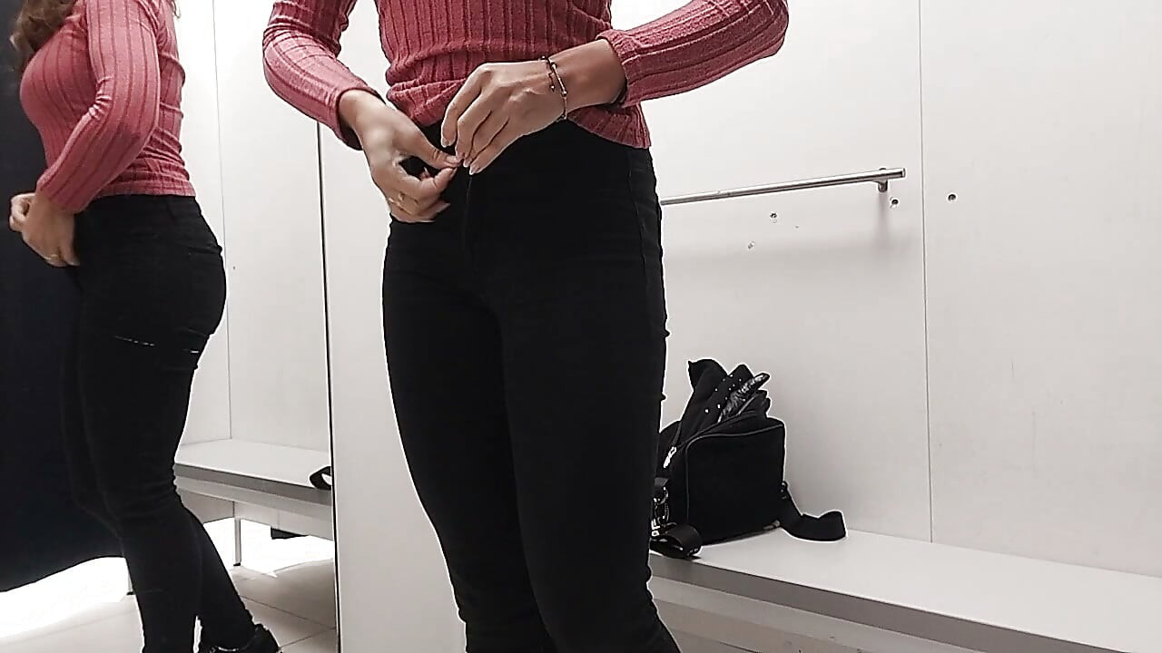 Fingering in the changing room