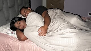 Very cold stepdaughter gets into her stepfather's bed, and he fucks her by accident thinking she was his wife
