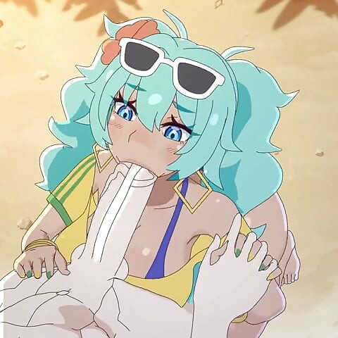 Brazilian Miku happily sucks and rides this cock