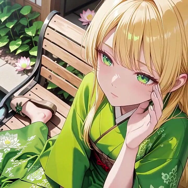 Lazy Japanese Corridor Morning, She Breathes Heavy Touching Her Chest with a Hazy Gaze Waiting for Your Touch