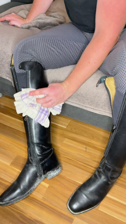 I'll take care of my riding boots a bit